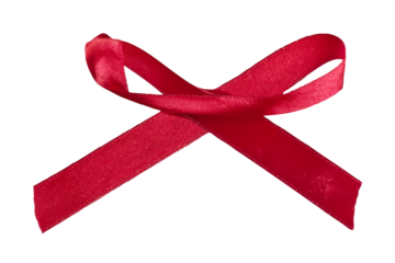 Red ribbon tied bow, awareness symbol, black background, support campaign