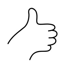 Thumbs Up Doodle Icon Perfect for UI Feedback, Educational Graphics, and Playful Digital Designs
