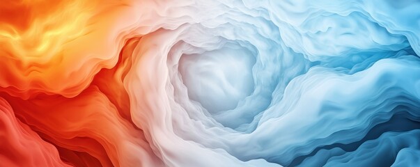 Obraz premium Science meteorology data concept. Abstract swirl of red and blue colors blending together harmoniously