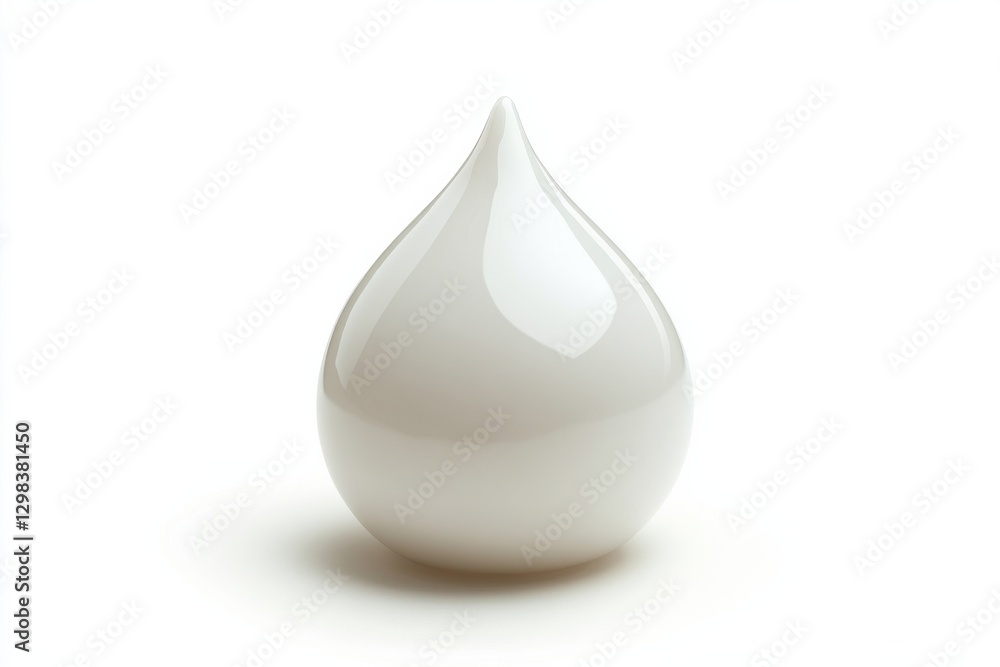 Aufkleber elegant porcelain droplet with smooth surface showcasing minimalist design in bright lighting