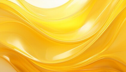 抽象画、黄色の波のグラフィック素材