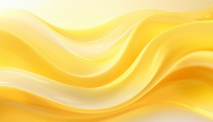 抽象画、黄色の波のグラフィック素材