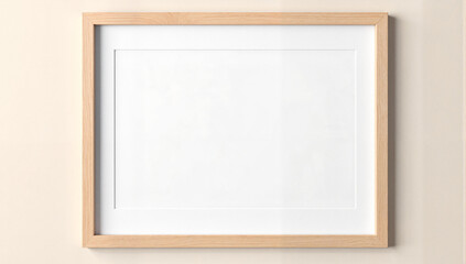Wooden frame mockup featuring mat detail, modern decor concept