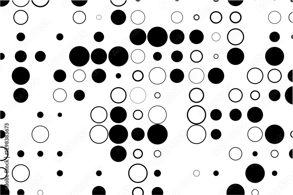 Aufkleber geometric pattern combining missing circles and black accents