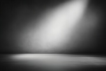 Dramatic Spotlight on Empty Stage with Dark Background for Performances