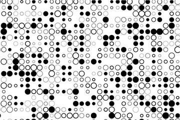 Fototapeta premium Minimalist design of circle grid with gaps and fills