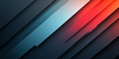 Fototapeta premium Diagonal layered bands of color with subtle shadowing effect