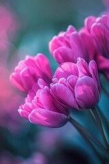 Fototapeta premium Tulips in bloom, perfect for floral arrangements or still life photography