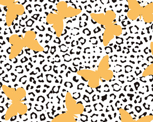 Colorful Animal print texture butterlfy vector