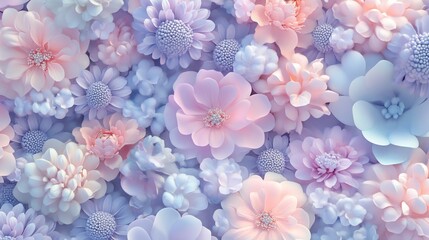 Seamless Pattern Flowers View with Seamless with Scheme