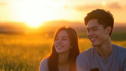 Couple Enjoying a Sunset