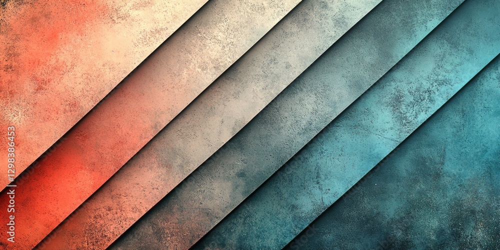 Poster abstract background with diagonal stripes of concrete texture and colors