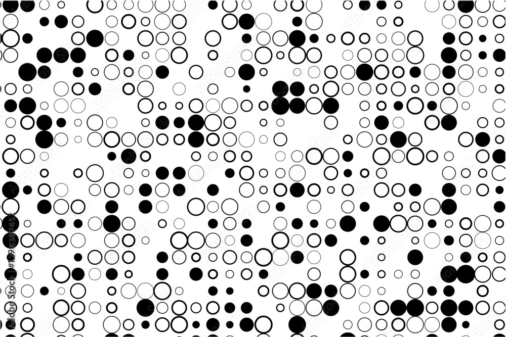 Aufkleber Minimalist design of circle grid with gaps and fills