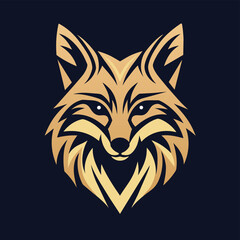 Obraz premium fox portrait silhouette design 