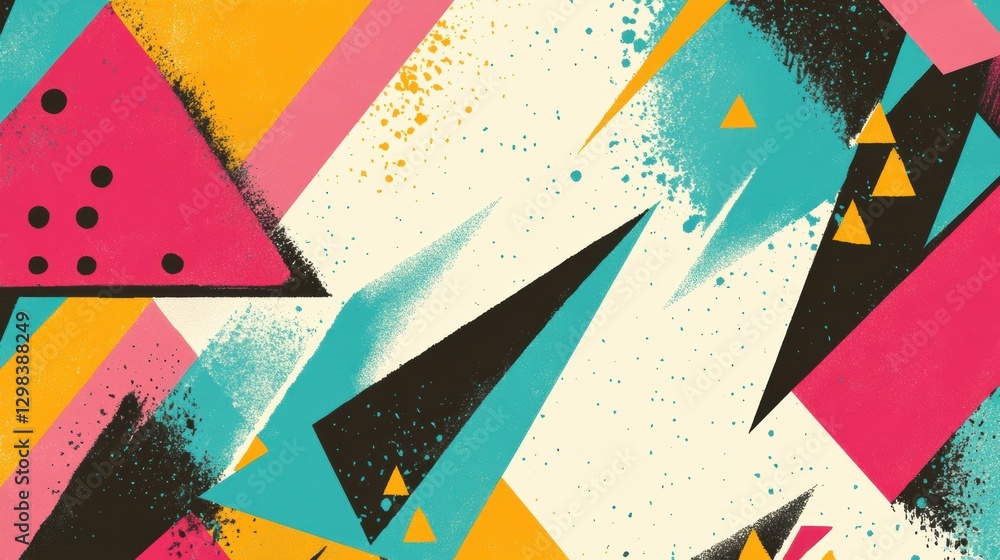 Leinwandbilder colorful abstract geometric patterns create a vibrant visual effect in contemporary design. generati