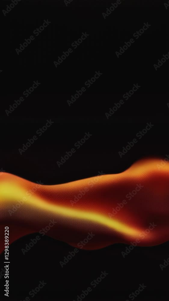 Aufkleber abstract orange and red waves on dark background