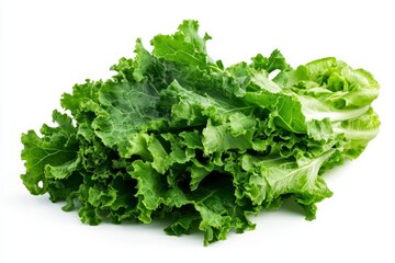 Fresh Green Kale Bunch - A vibrant bunch of fresh green kale leaves, perfect for salads or smoothies. Healthy and nutritious