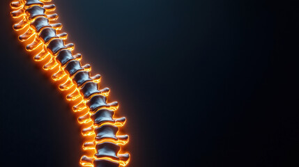 glowing spine illustration emphasizing chiropractic care and health