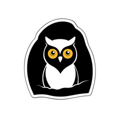 owl on a white background