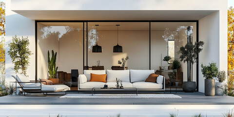 Modern House 3D Illustration