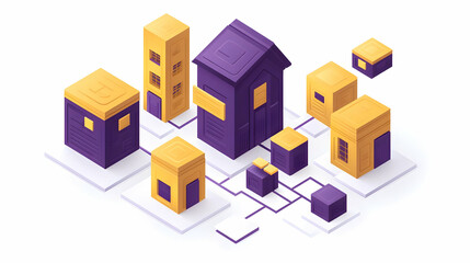 Isometric City Block Illustration