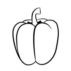 Icon illustration of red paprika vegetable