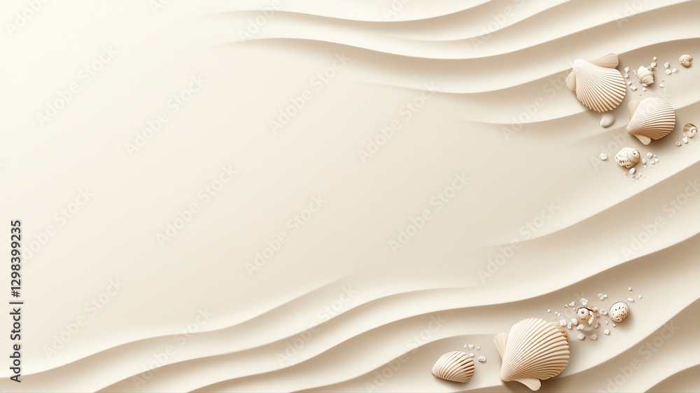 Poster Elegant minimalist sand wave background with smooth curves and flowing lines, perfect for design projects.