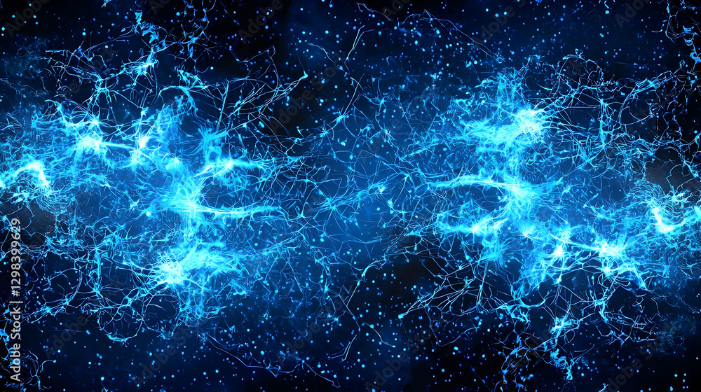 Poster abstract blue energy background showing dynamic motion in dark space