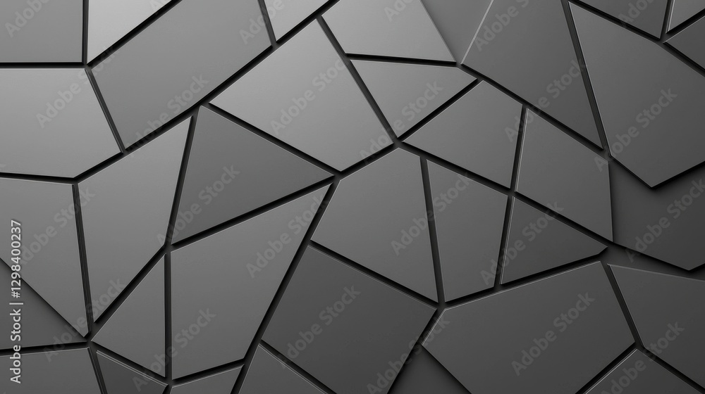 Poster abstract gray geometric background with sharp angles and edges