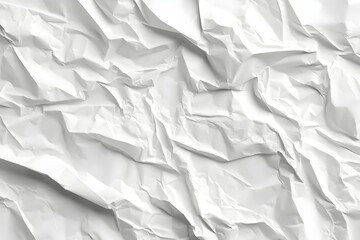 Obraz premium Close-up of White Crumpled Paper Texture, High Resolution and Detail, Blank Paper Sheet, Sharp Focus