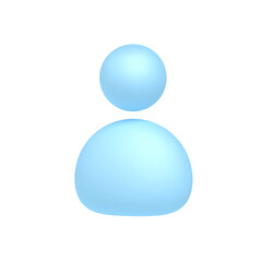 User icon. Isolated. Transparent background. 3d illustration.