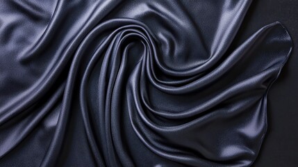 Obraz premium Luxurious Smooth Dark Fabric Texture with Soft Waves and Folds