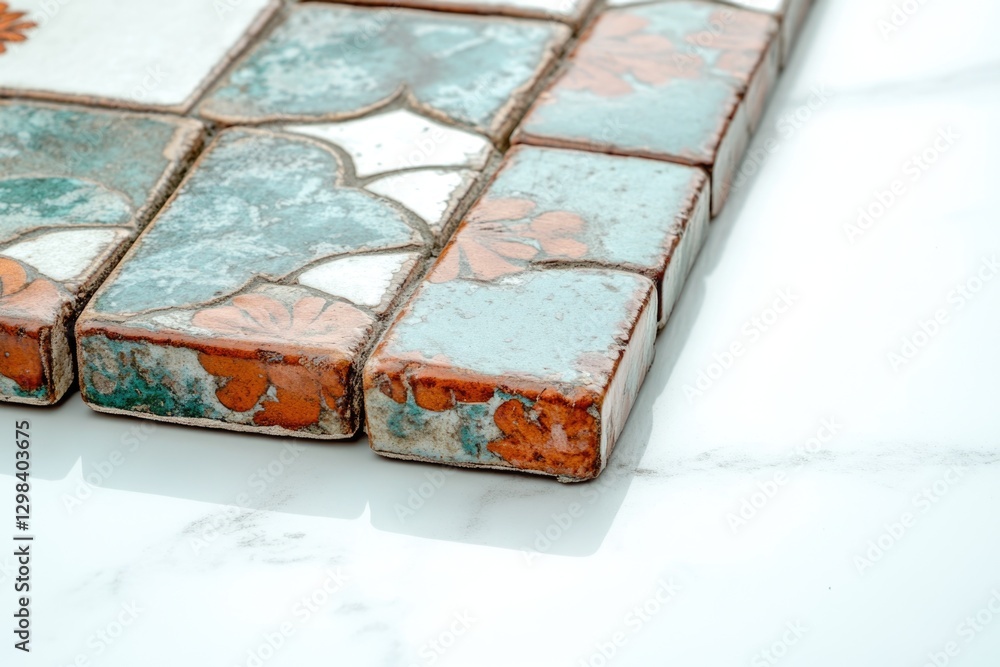 Aufkleber a detailed view of a tile on a table surface
