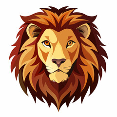 Obraz premium Lion head vector illustration 
