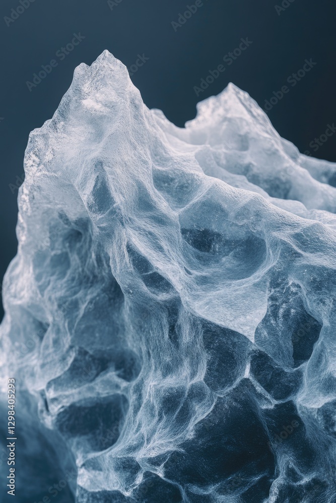 Aufkleber a detailed view of the texture and patterns on a piece of ice