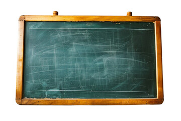 Obraz premium Chalkboard with Wooden Frame Isolated on Transparent Background