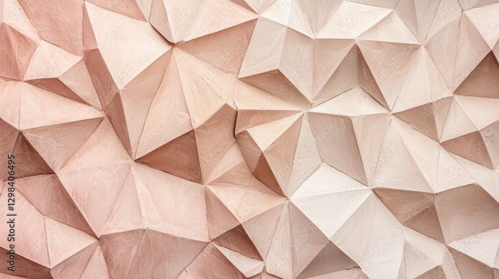 Poster geometric wooden pattern with textured triangular shapes