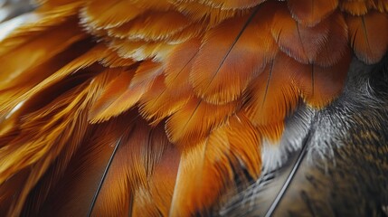 Obraz premium Close-up view of a bird's feathers, suitable for wildlife or nature-themed projects