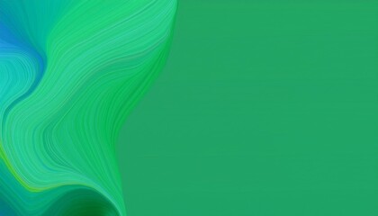Naklejka premium colorful horizontal banner elegant curvy swirl waves background design with medium sea green sea green and dark sea green color