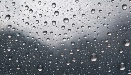Realistic rain drops on the transparent background. Vector