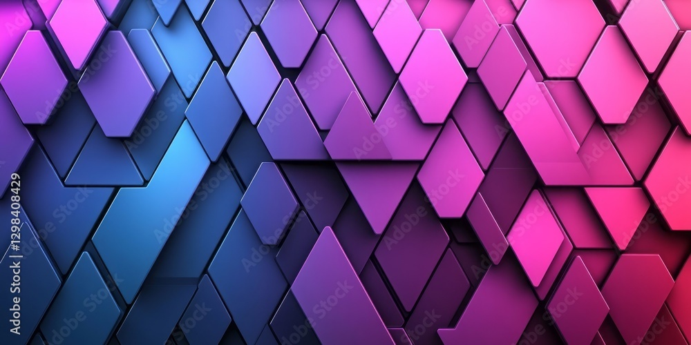 Poster abstract geometric background with textured rhomboid and triangular shapes