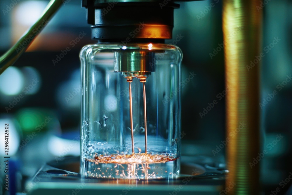 Poster a close-up view of a light source within a glass jar, ideal for use in still life compositions or sc