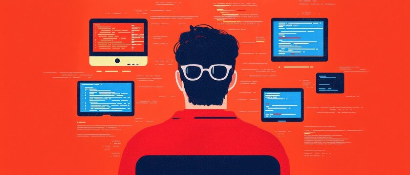 Digital Technological Proficiency Infographics concept. Infographic of the Most Used Programming Languages and Development Technologies