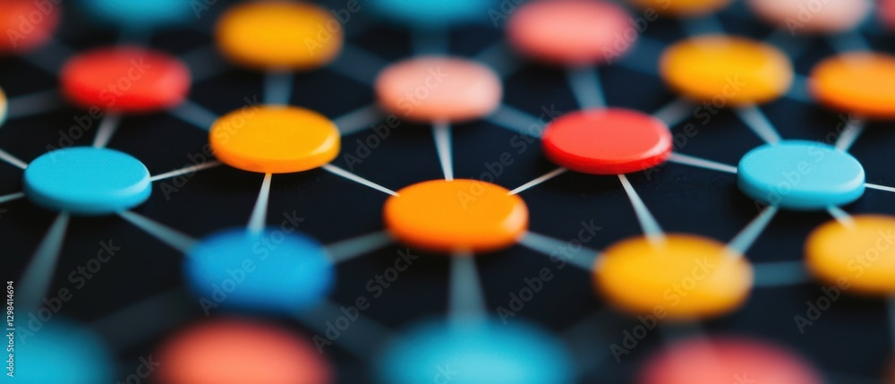 Aufkleber digital technological proficiency infographics concept. vibrant interconnected molecular infographic