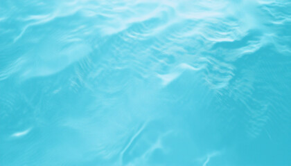 Obraz premium Blue soft blurred water waves surface ripples. Defocus blurred transparent blue colored clear calm water surface texture with splash and bubbles. Water waves with shining pattern texture background.