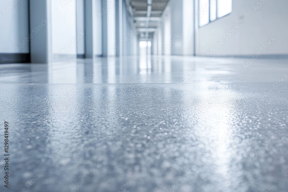 Aufkleber a long hallway with numerous windows, perfect for use in architecture or design projects