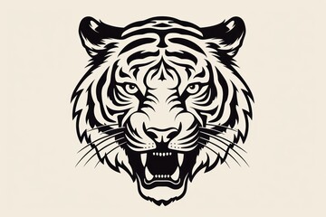 Tiger Vintage drawing animal.