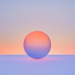 gradient sphere on a soft pastel background