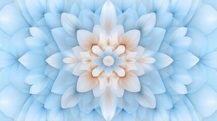 Obraz premium Intricate blue and white floral mandala design, perfect for backgrounds and creative projects.
