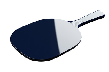 Shiny dark blue pickleball paddle isolated on a white or transparent background 